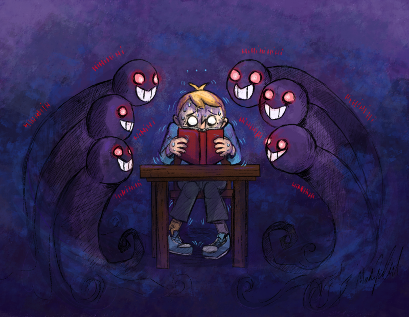 Fear of reading out loud - Photo paper poster