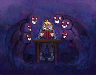 Fear of reading out loud - Photo paper poster