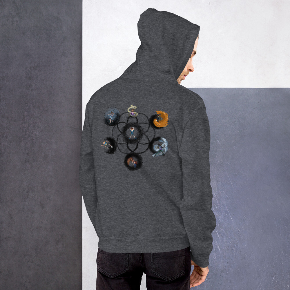 The Seven Learning Styles_Back_V2_Unisex Hoodie, Color: Dark Heather, Size: S