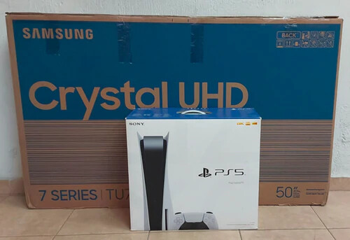 PALLET GRADO A - PANTALLA SAMSUNG CRYSTAL 4K 50&quot; 7 SERIES + CONSOLA PLAYSTATION 5 STANDARD (PAO14)