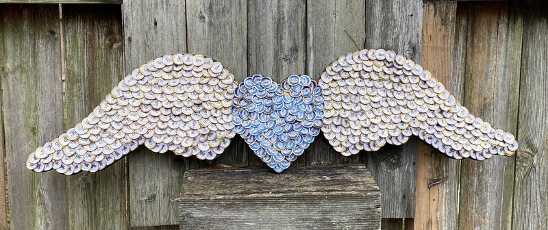 Winged Blue Heart