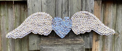 Winged Blue Heart