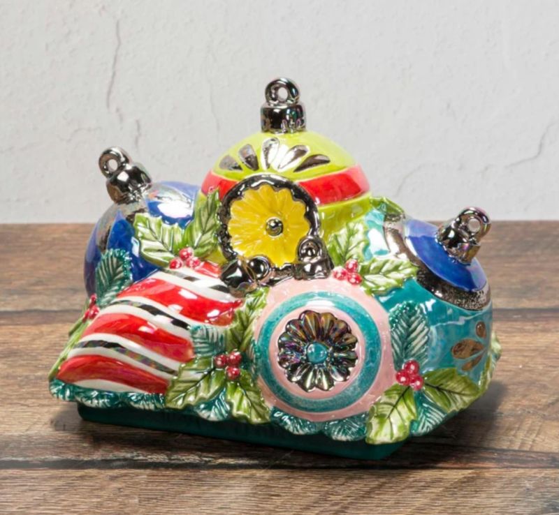 Glaze your own Vintage Ornament Centerpiece at River Raisin Distillery in Manchester 11/15