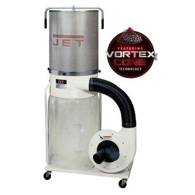 JT9-708659K Jet DC-1100VX-CK Dust Collector with 2 Micron Canister Kit1.5HP115/230V