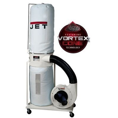 JT9-710701K Jet DC-1200VX-BK1 Dust Collector with 30 Micron Bag Filter Kit2HP230V
