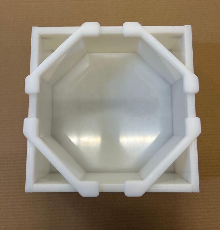 25cm HDPE Reusable Epoxy Resin 8 Sided Hexagon Mould