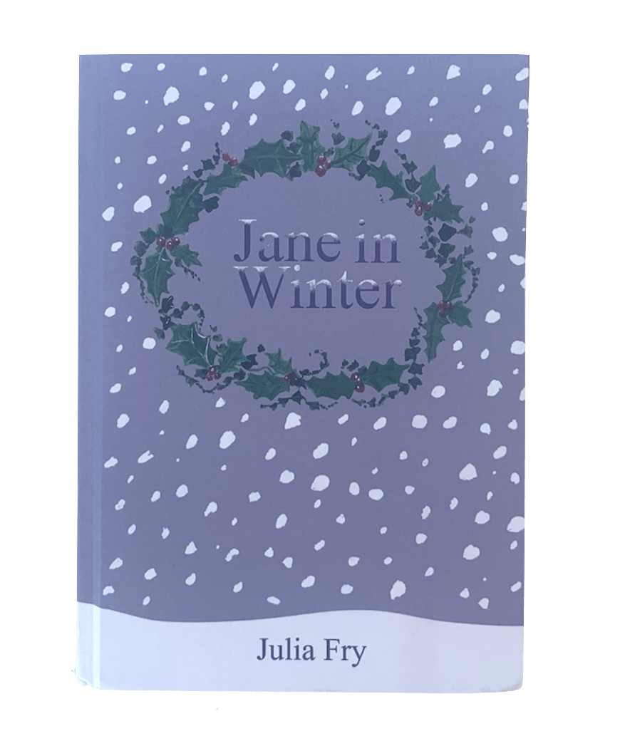Jane in Winter and pack of 6 cards, each with an illustration from Julia Fry's Austen Chronicles.