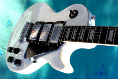 Elite Masters Style LP-WK White Knight ... 3 Pickup Guitar LIMITED