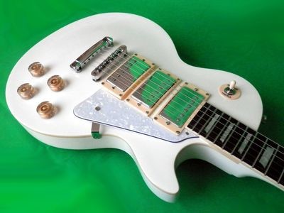 Elite Masters Style White KnightX 3 Pickup LP-WC Guitar w/ Epiphone Les Paul PUP