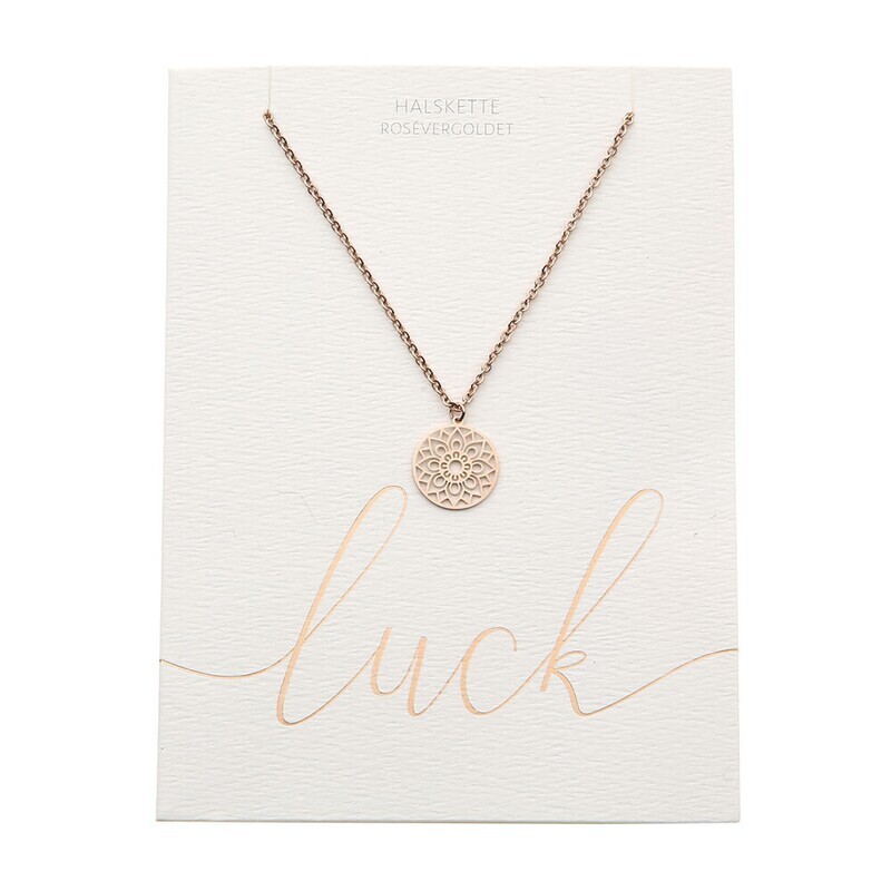 Halskette &quot;Mandala des Glücks rosé&quot;
