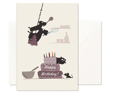 Karte mit Umschlag Happy Birthday