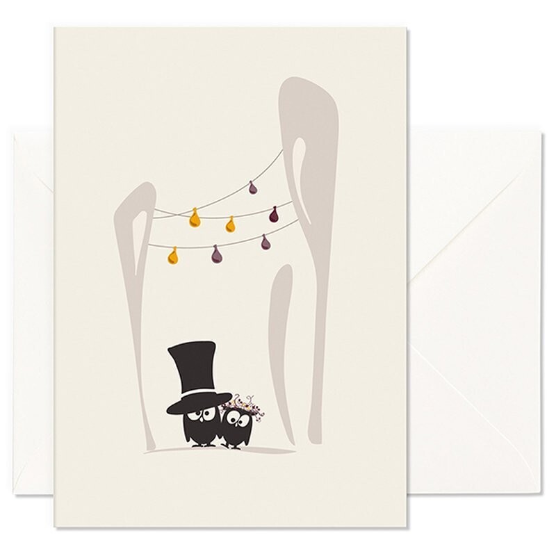 Karte mit Umschlag Hochzeit