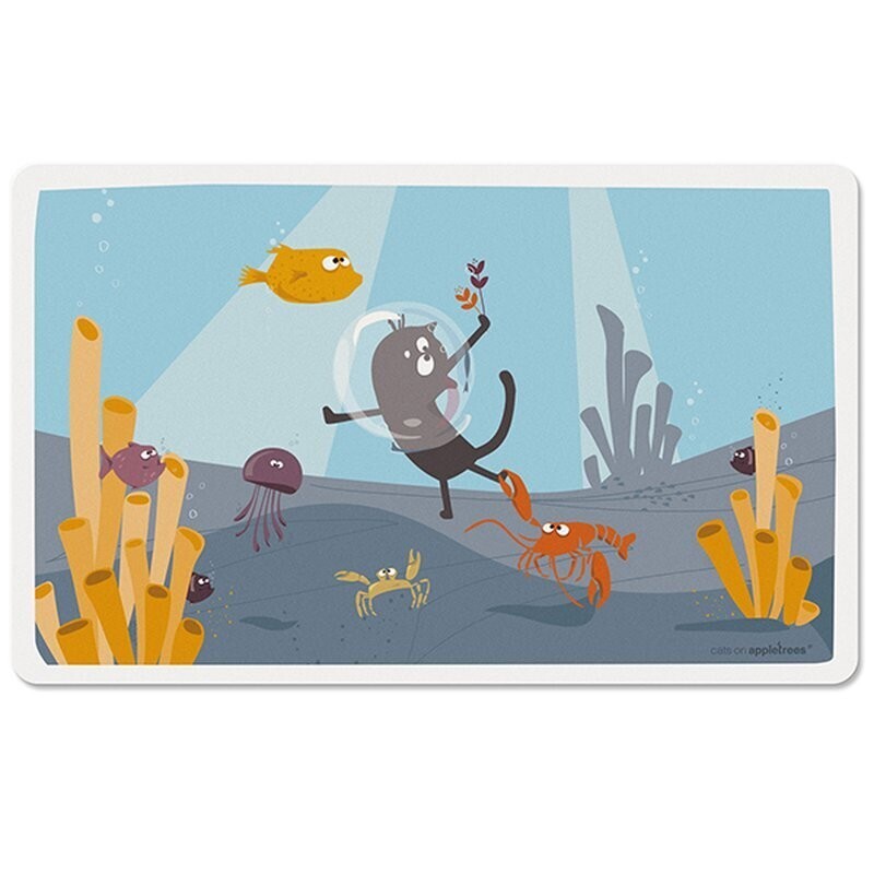 Frühstücksbrettchen Katze unter Wasser