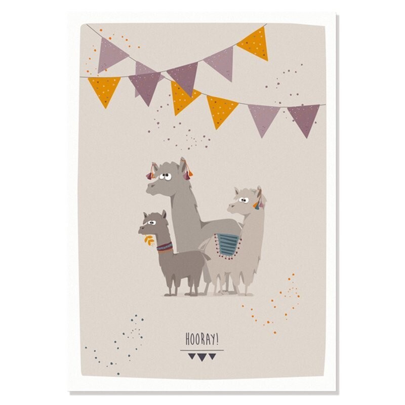 Postkarte Lamas