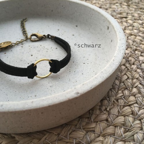 Blumenkind Armband in schwarz