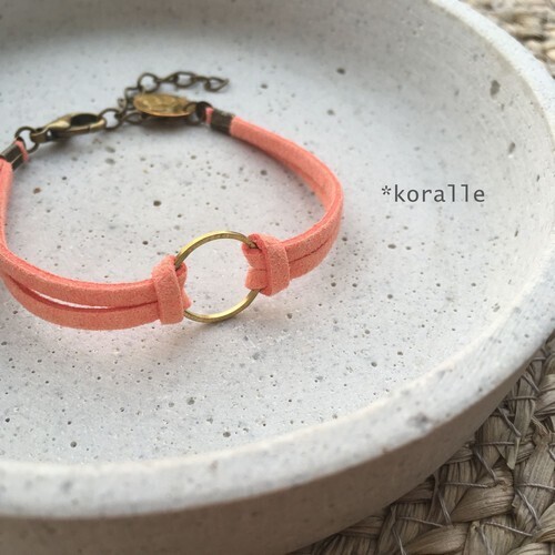 Blumenkind Armband in koralle