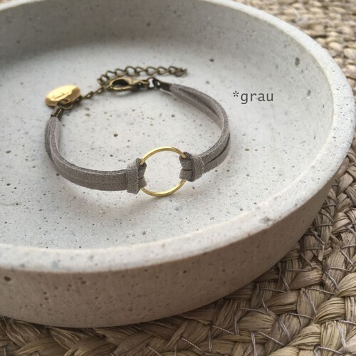 Blumenkind Armband in grau