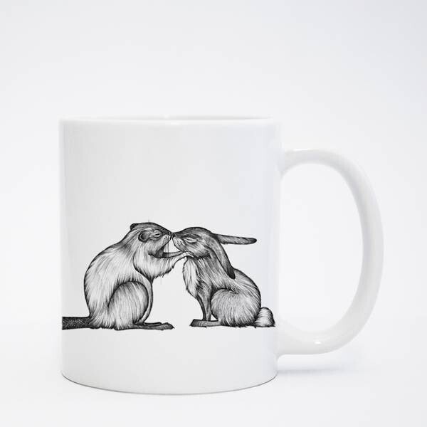 Kaffeetasse Kaninchen &amp; Biber