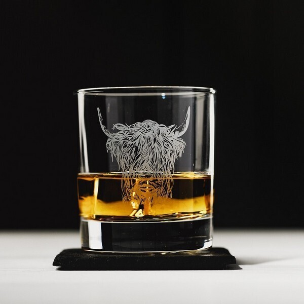 Scotch Whiskey Glas Hochlandrind