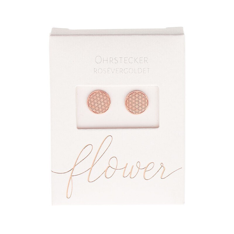 Ohrstecker &quot;Blume des Lebens rosé&quot;