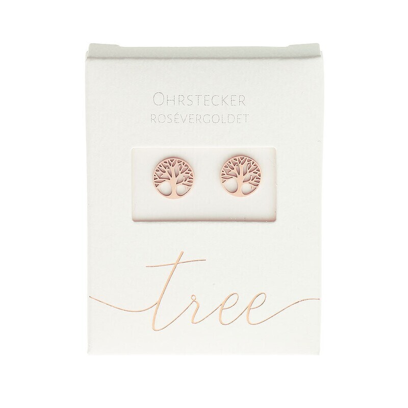 Ohrstecker &quot;Baum des Lebens rosé&quot;