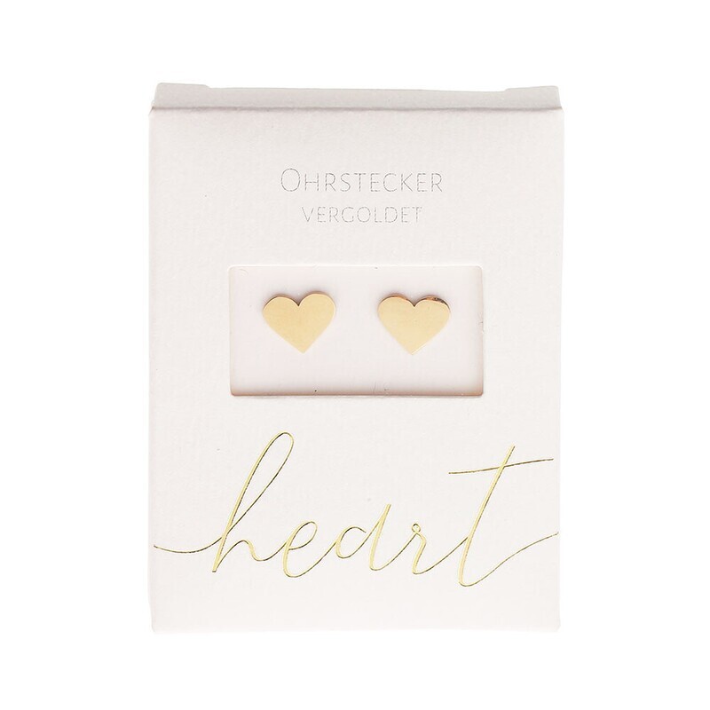 Ohrstecker &quot;Heart vergoldet&quot;