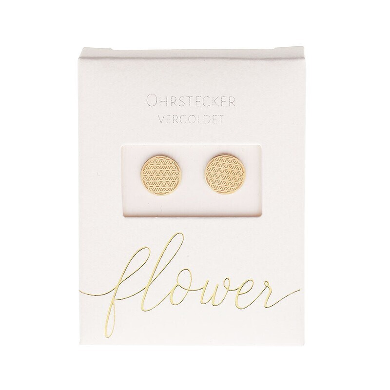 Ohrstecker &quot;Blume des Lebens vergoldet&quot;