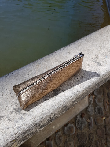 Stifteetui Leder bronze