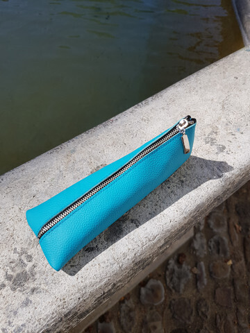 Stifteetui Leder blau