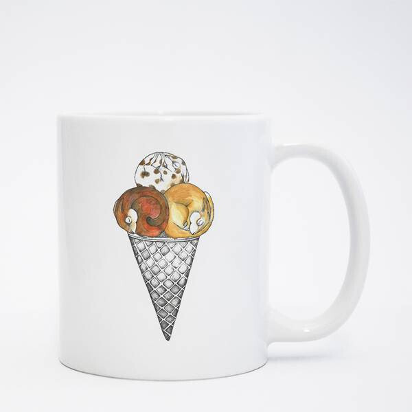 Kaffeetasse Eis-Körnchen