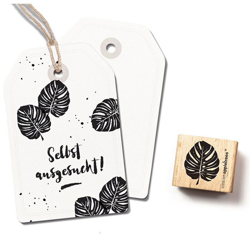 Stempel Monstera Blatt klein