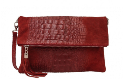 Leder Clutch / Umhängetasche