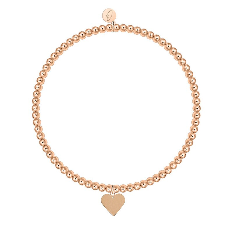 Kugelarmband &quot;Herz&quot; rosé