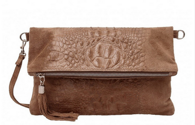 Leder Clutch / Umhängetasche