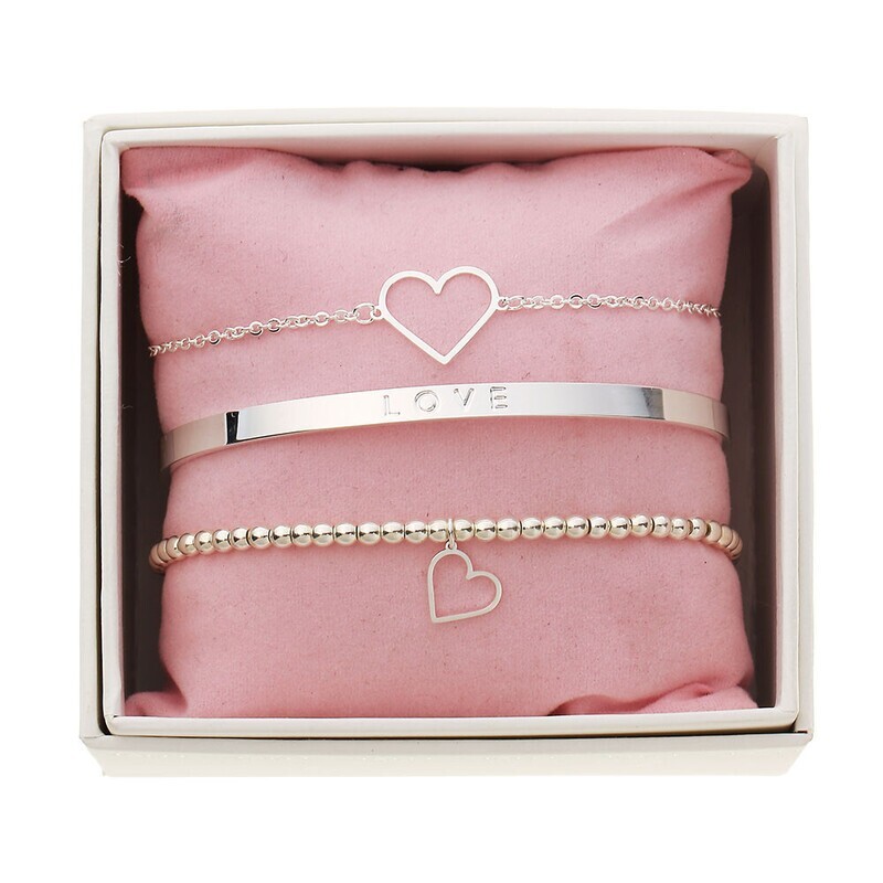 3er Set Armbänder &quot;Herz&quot;