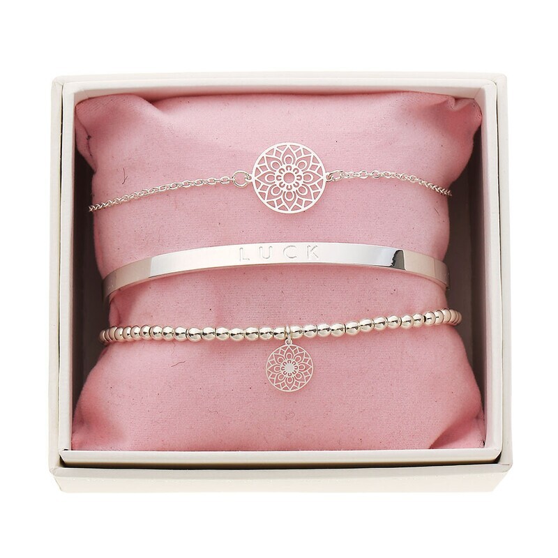 3er Set Armbänder &quot;Mandala des Glücks&quot;