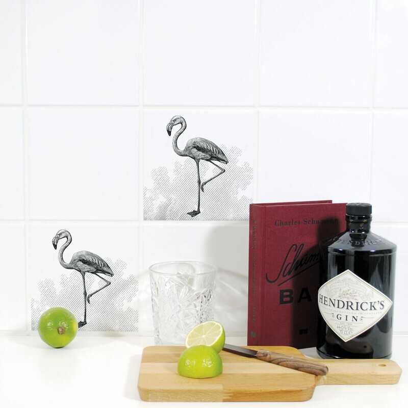 Fliesenaufkleber Flamingo
