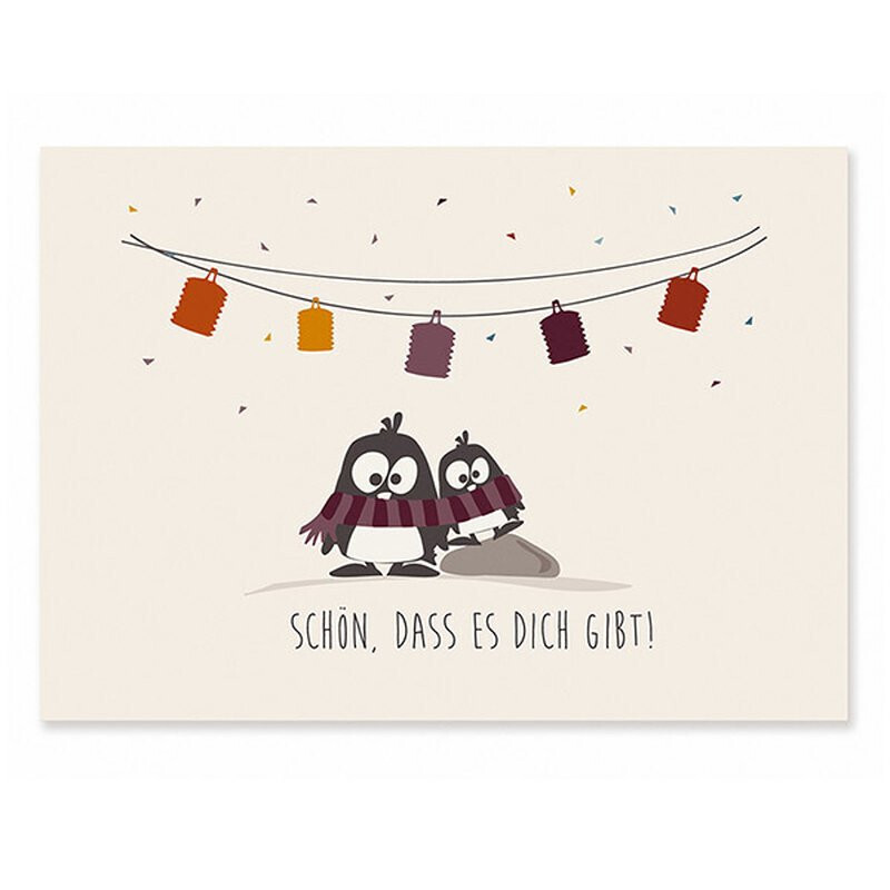 Postkarte Pinguine