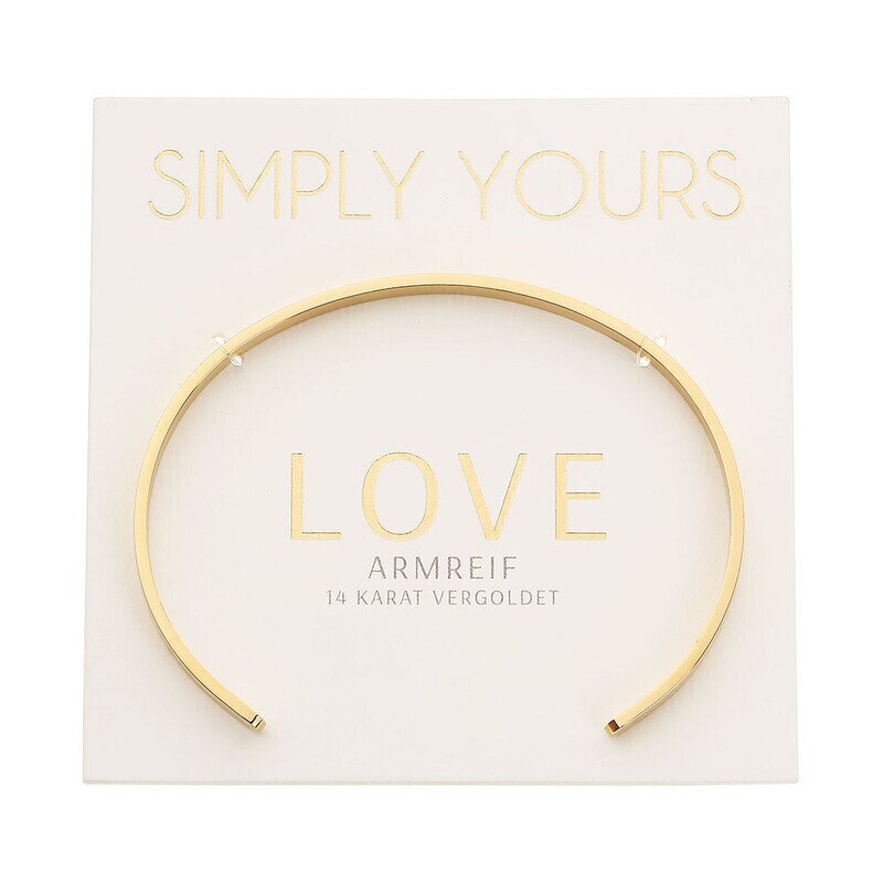 Armreif LOVE vergoldet