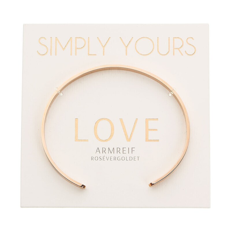 Armreif LOVE rosé gold