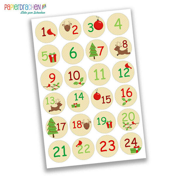 Adventskalenderzahlen