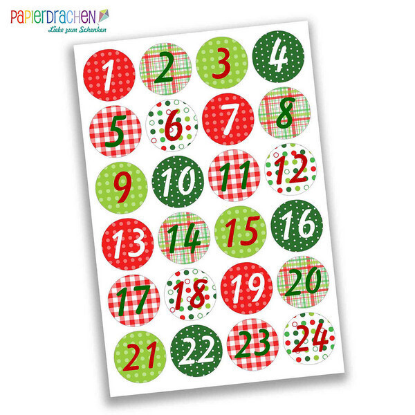 Adventskalenderzahlen