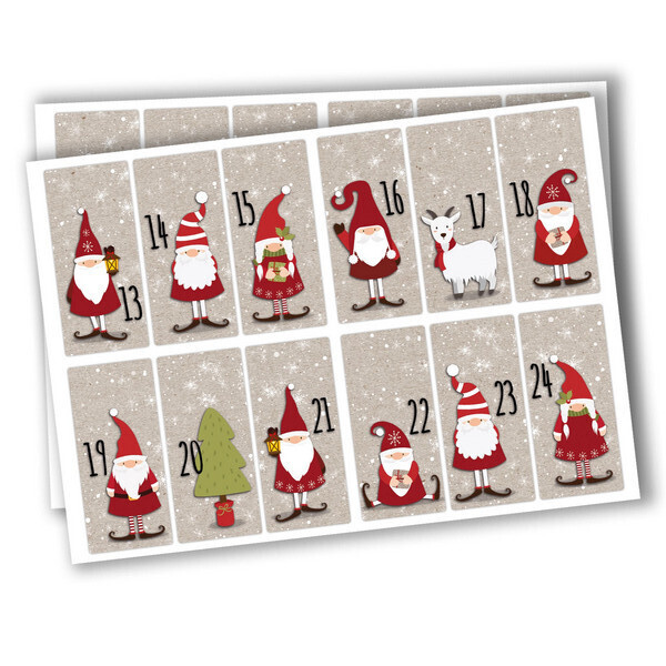 Adventskalenderzahlen