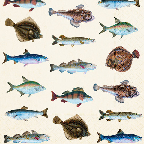 Servietten Retro Fische