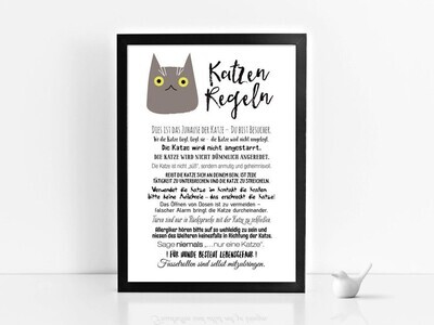Fine Art Print Katzen Regeln