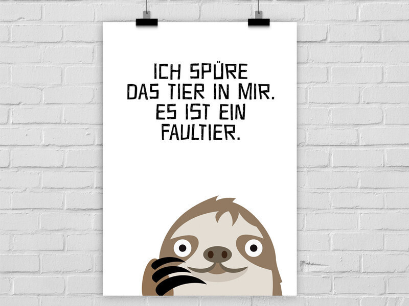 Fine Art Print Faultier