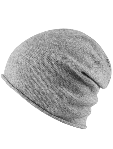 Cashmere Beanie light grey