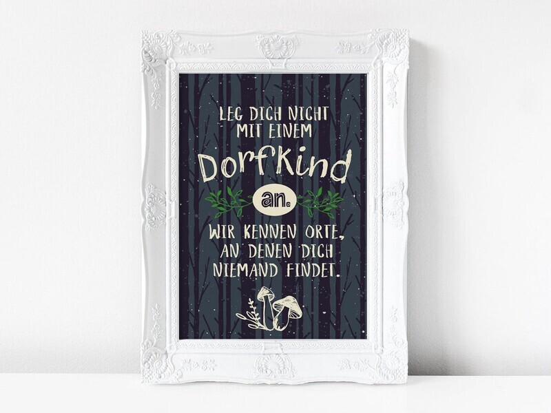 Fine Art Print Dorfkind A4