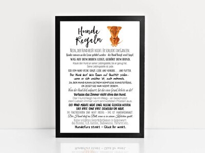 Fine Art Print Hunderegeln A4