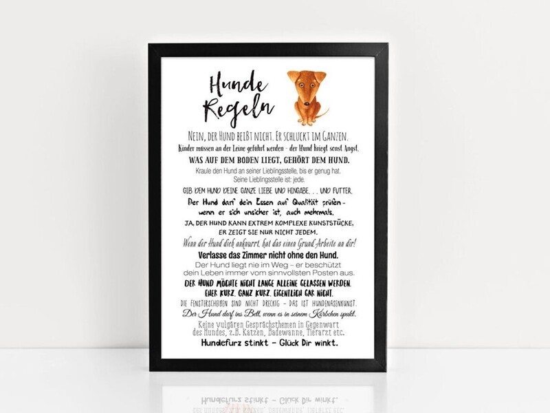 Fine Art Print Hunderegeln A4